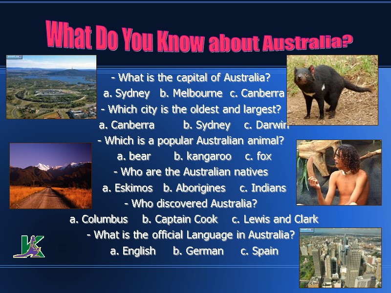 What Do You Know about Australia? - What is the capital of Australia? 